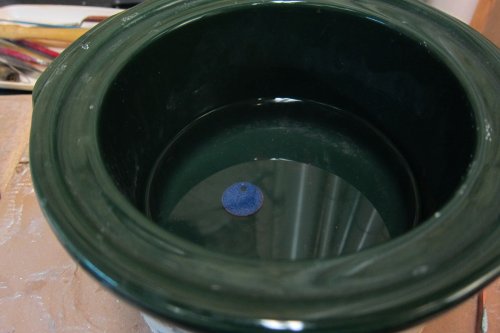 Karen Meador, Ph.D.'s Working with Transparent Enamels Part 2 -The Use of Flux with Transparent Enamels on Copper  - , Enameling, Enamel Jewelry Supplies, Enamel, Enameling, Enameled Jewelry, clean the disk